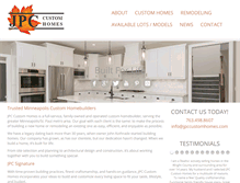 Tablet Screenshot of jpccustomhomes.com